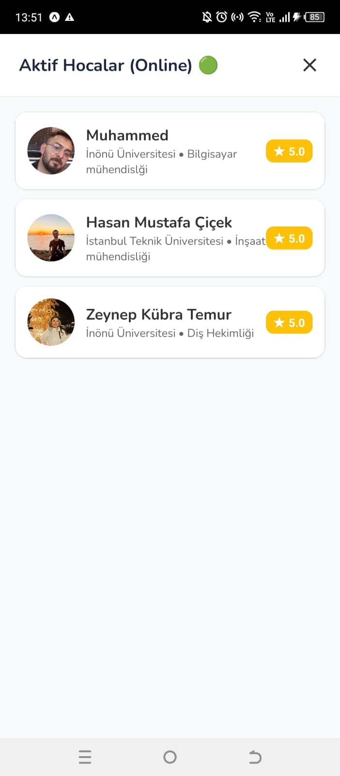 Öğrenci Köprüsü Ders ve Kitap İlanları Ekranı